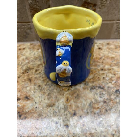 Disney Yellow Winnie The Pooh 12 Oz Coffee Mug With 3d Face - Picture 3 of 5